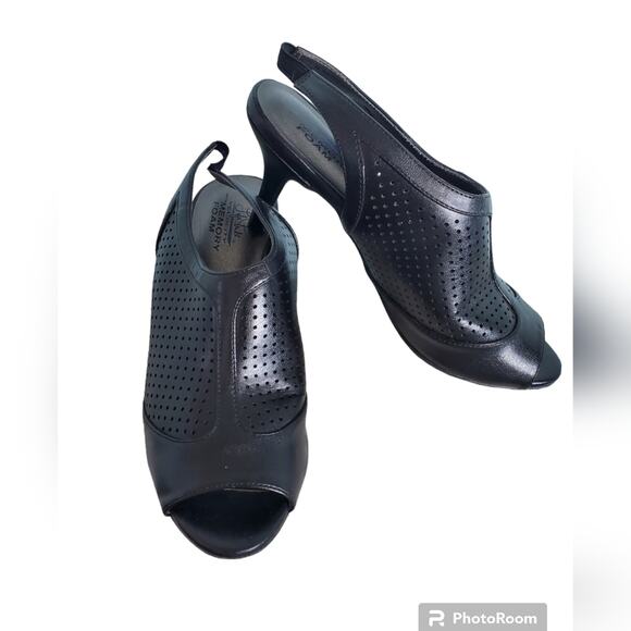 Life Stride Memory Foam Peep Toe Slingback Shoes size 7 - Picture 1 of 5